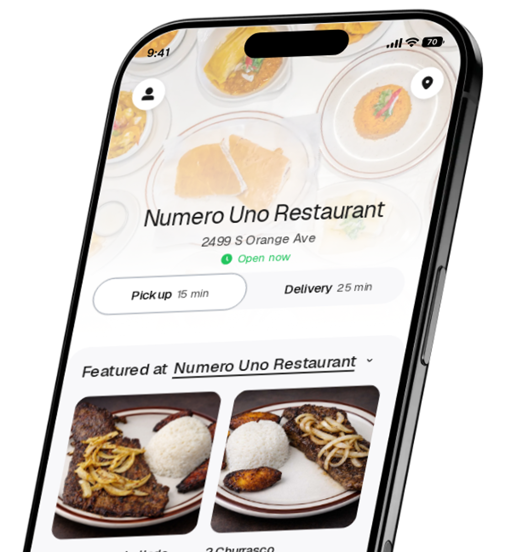 Numero Uno Restaurant app preview